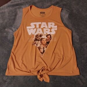 Star Wars Graphic Tank Top Tie Knot
